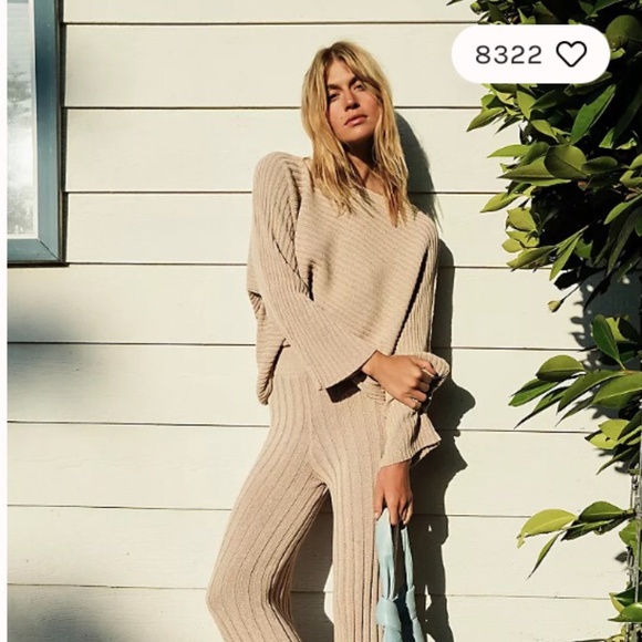 Free People Pants - Free people beach imogene sweater set - M